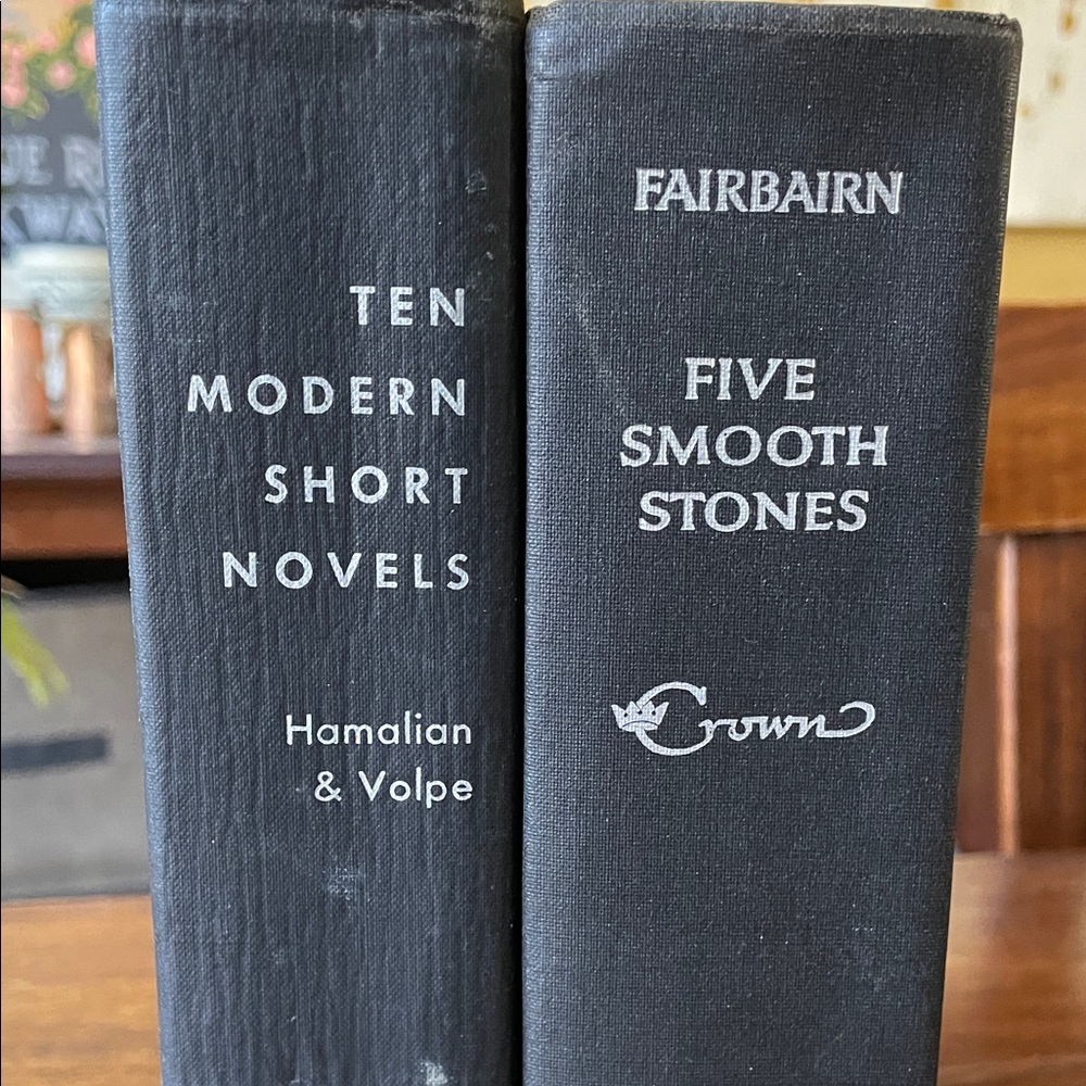 2 Hardcover MCM Books: Five Smooth Stones  + Ten Modern Short Novels